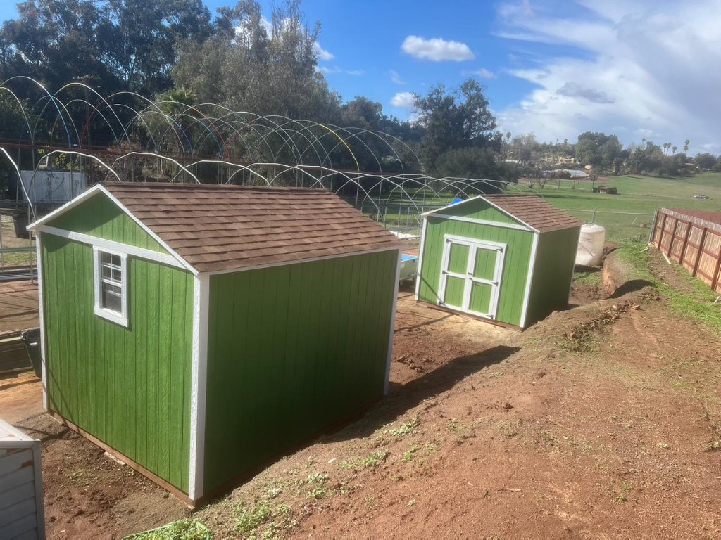 Two Green Sheds | Custom Shed in San Diego County