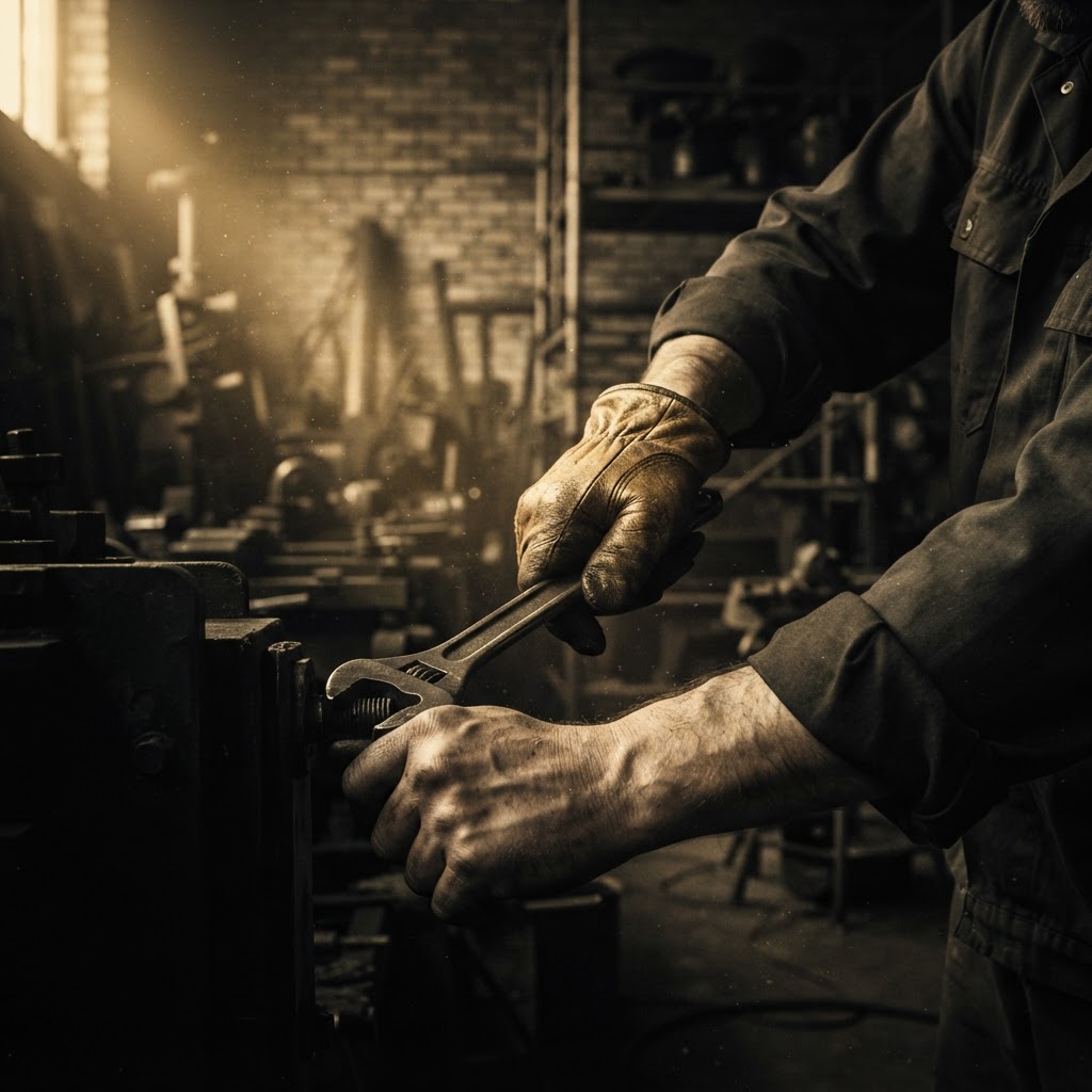 Mains au travail dans un atelier — dignité du travail retrouvé