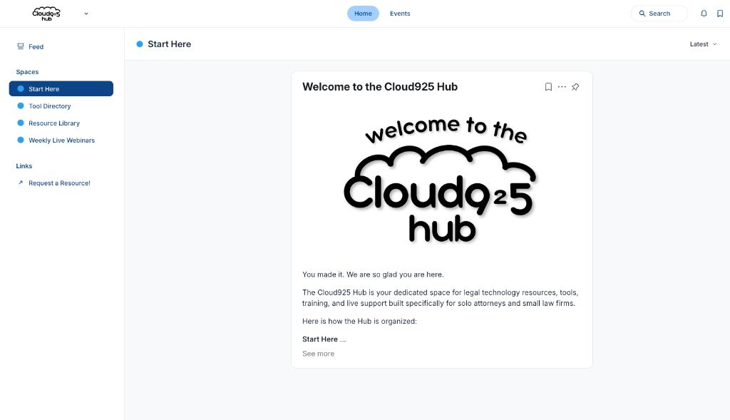 Cloud925 Hub Dashboard Preview