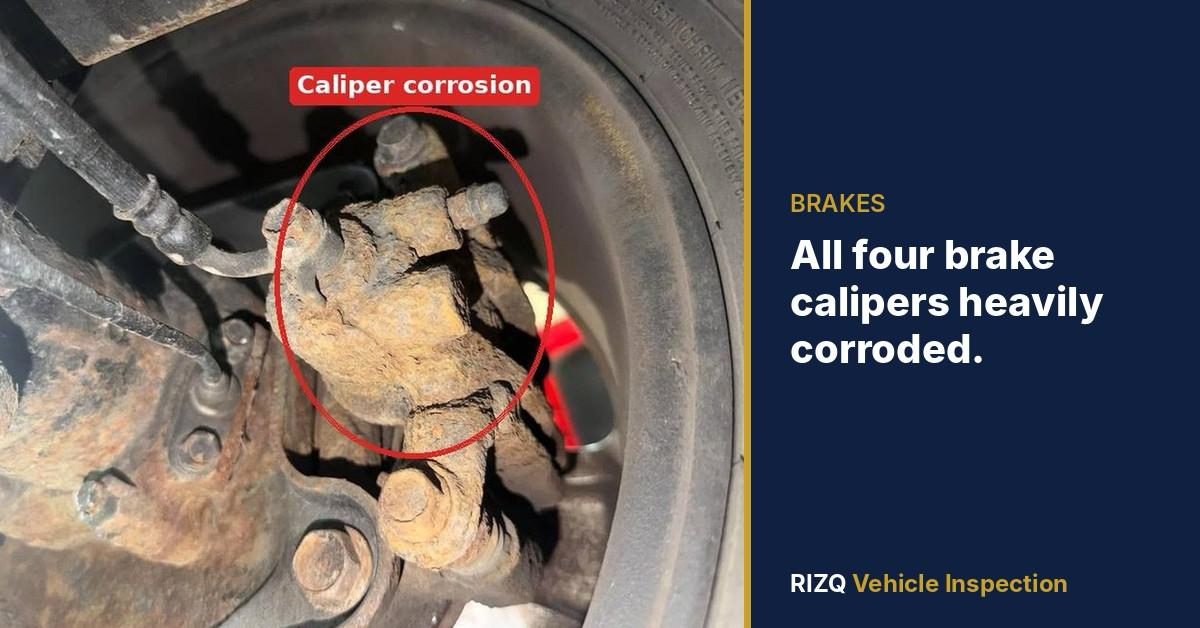 All four brake calipers corroded