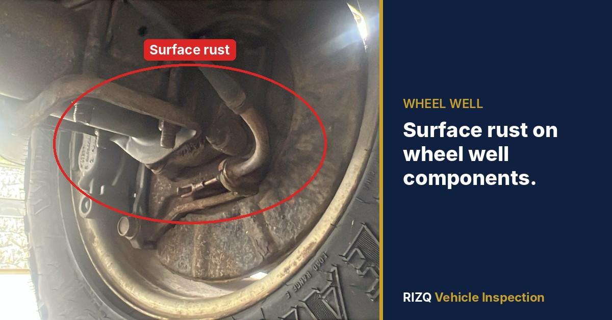 Rust on the wheel well components