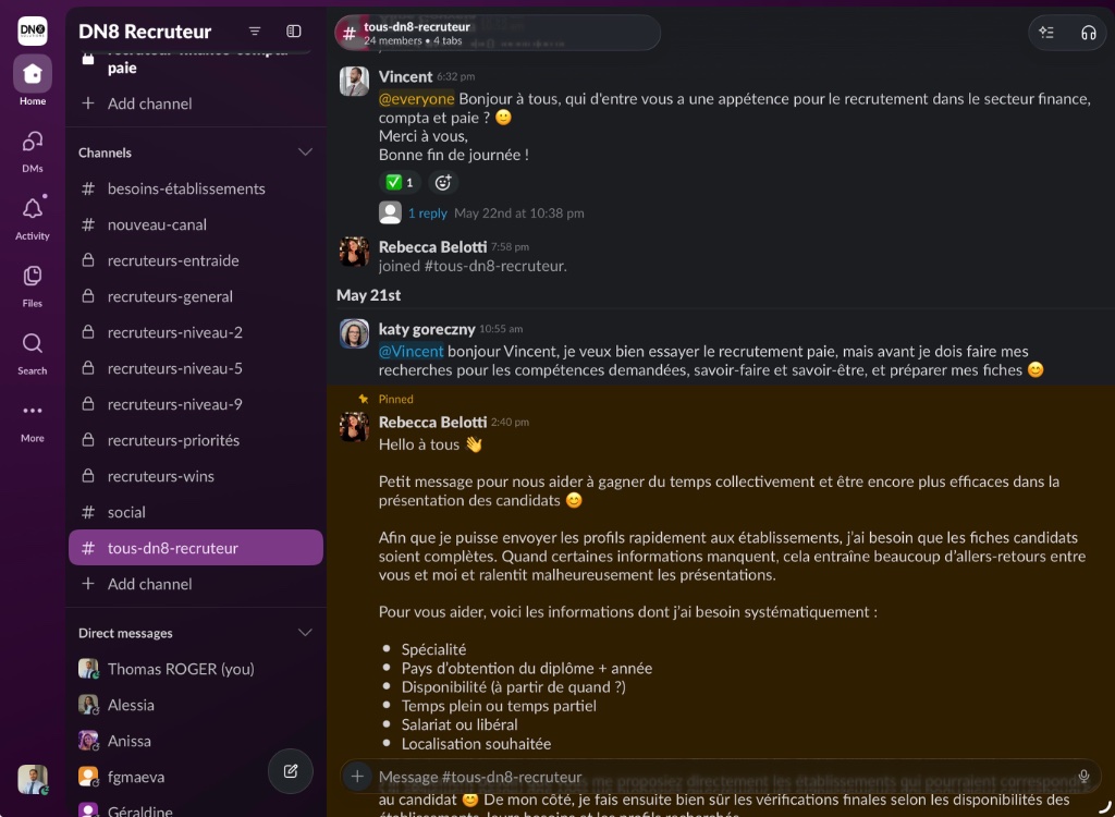 DN8 Recruteur Slack Community