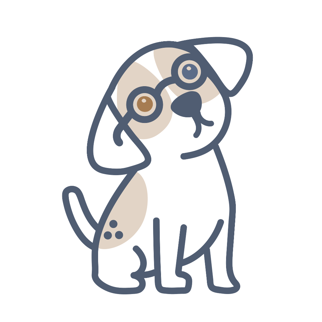 Dog with head tilt