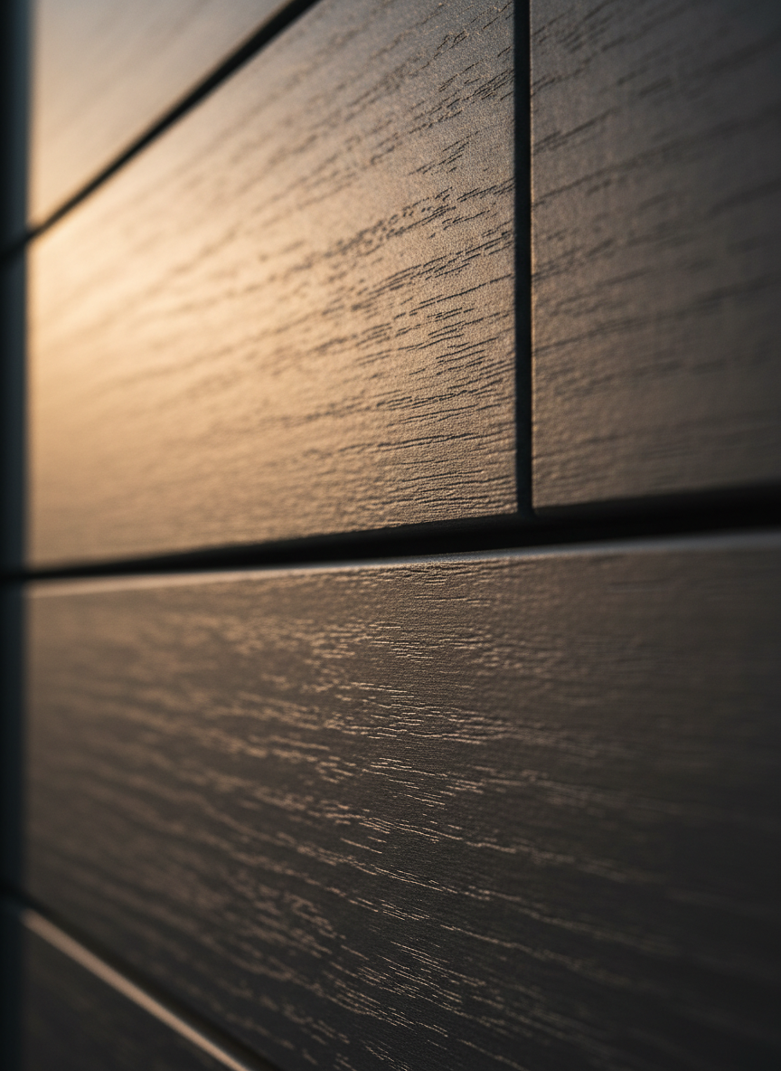 Trex composite fencing with charcoal texture