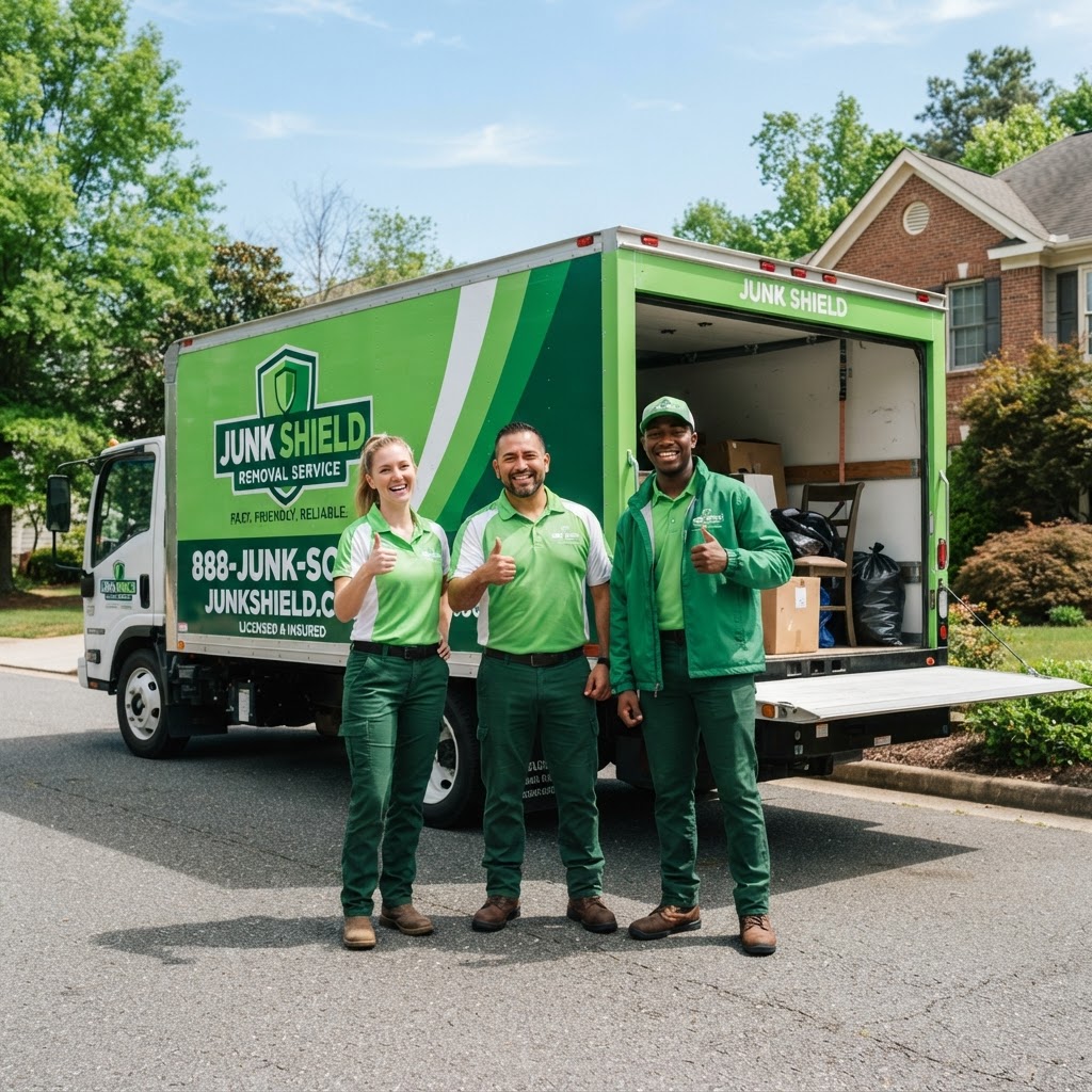 Professional junk removal crew
