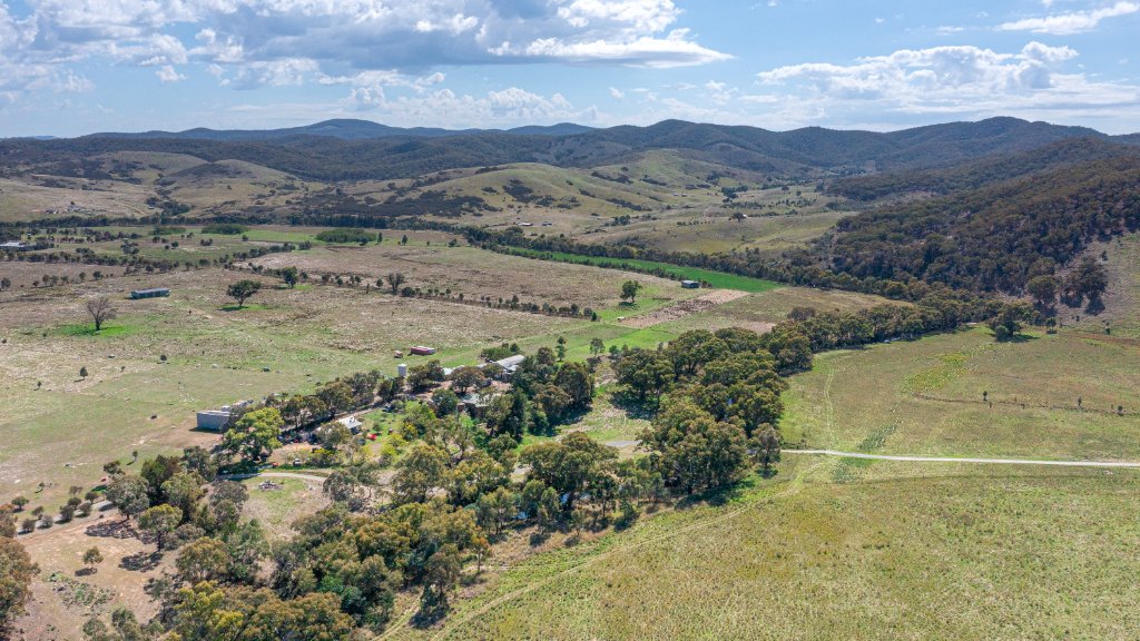 Aerial view of the farm from above