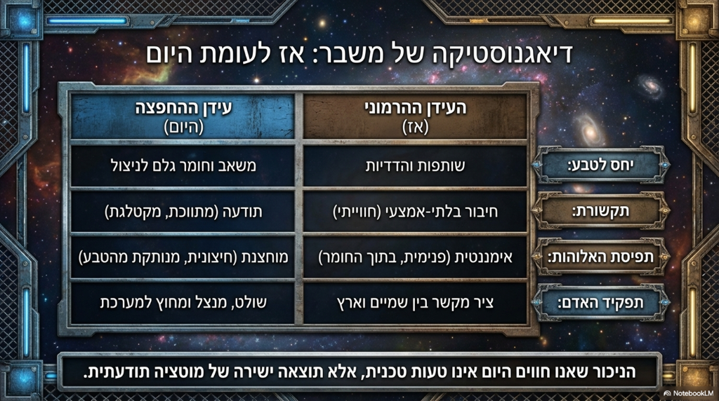 דיאגנוסטיקה של משבר: אז לעומת היום