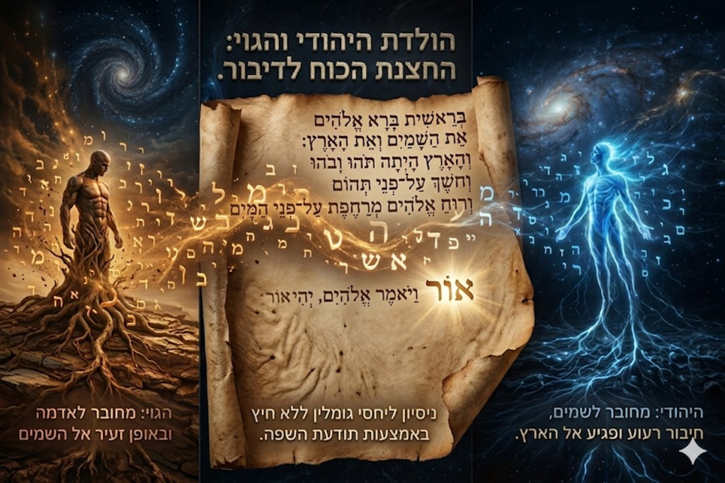 הולדת היהודי והגוי: החצנת הכוח לדיבור
