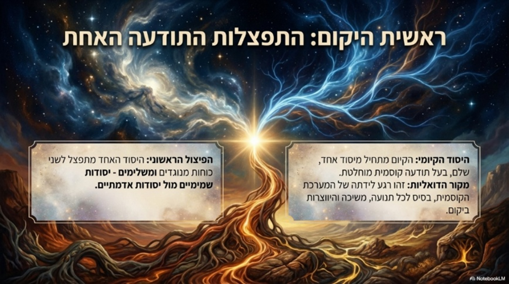 ראשית היקום: התפצלות התודעה האחת
