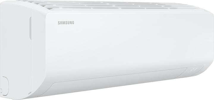 Close-up of the Samsung Luzon S2 indoor unit fascia and air outlet