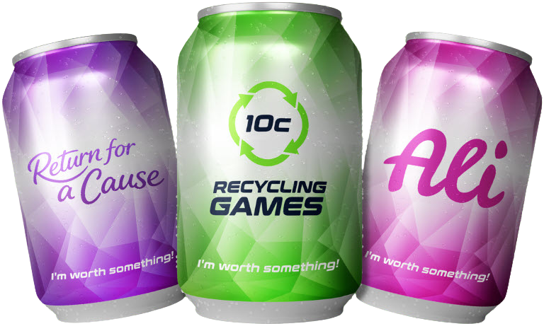 10c Recycling Games cans