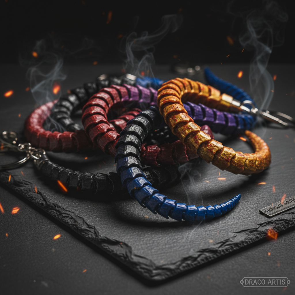 Obsidian Black Dragon Keychain โ Medium