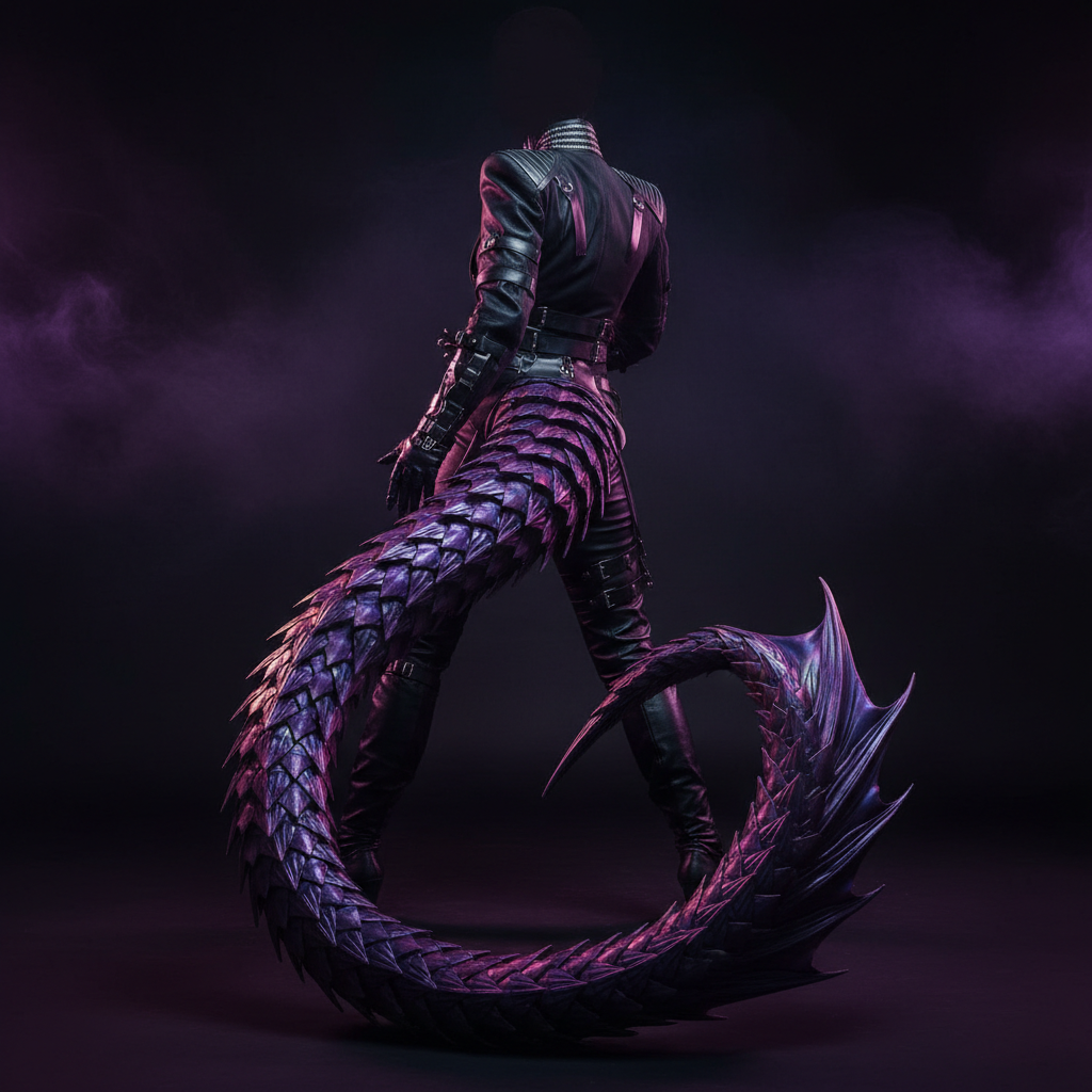 Royal Purple Wearable Dragon Tail โ Large