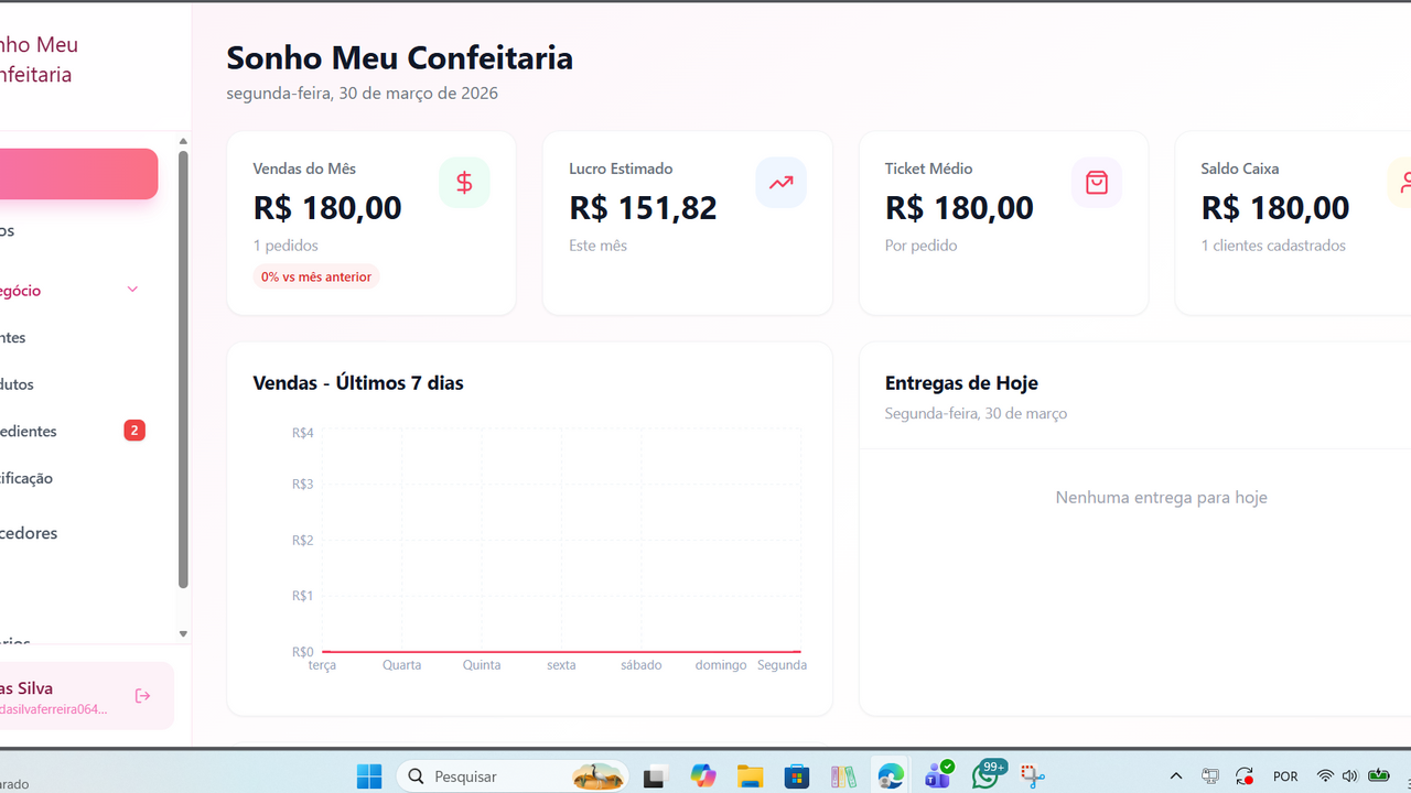 Sonho Meu Confeitaria template preview