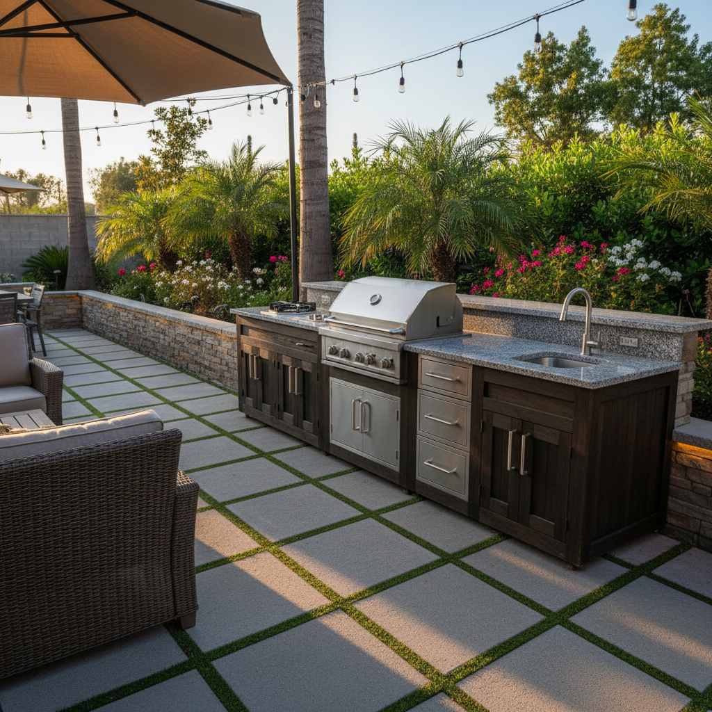 outdoor kitchen gas line hookup installation Tampa Bay FL