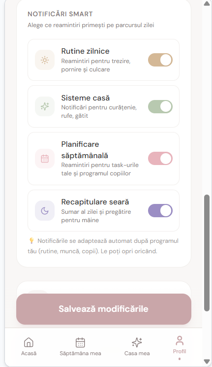 Notificări smart