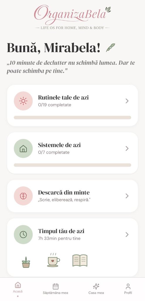 Acasă, în fiecare dimineață