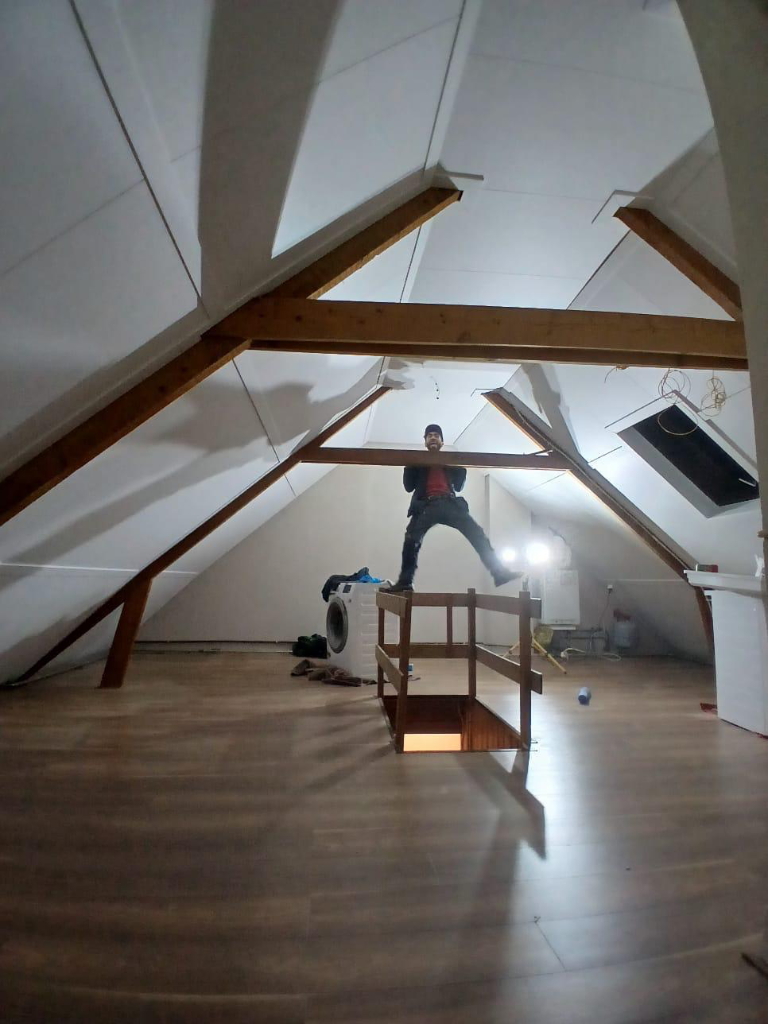 Complete dak afwerking met biobased isolatie materiaal