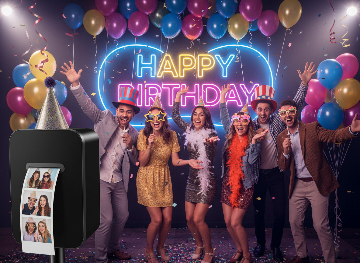 Photo booth rental in Sandy Springs GA for a birthday party or wedding