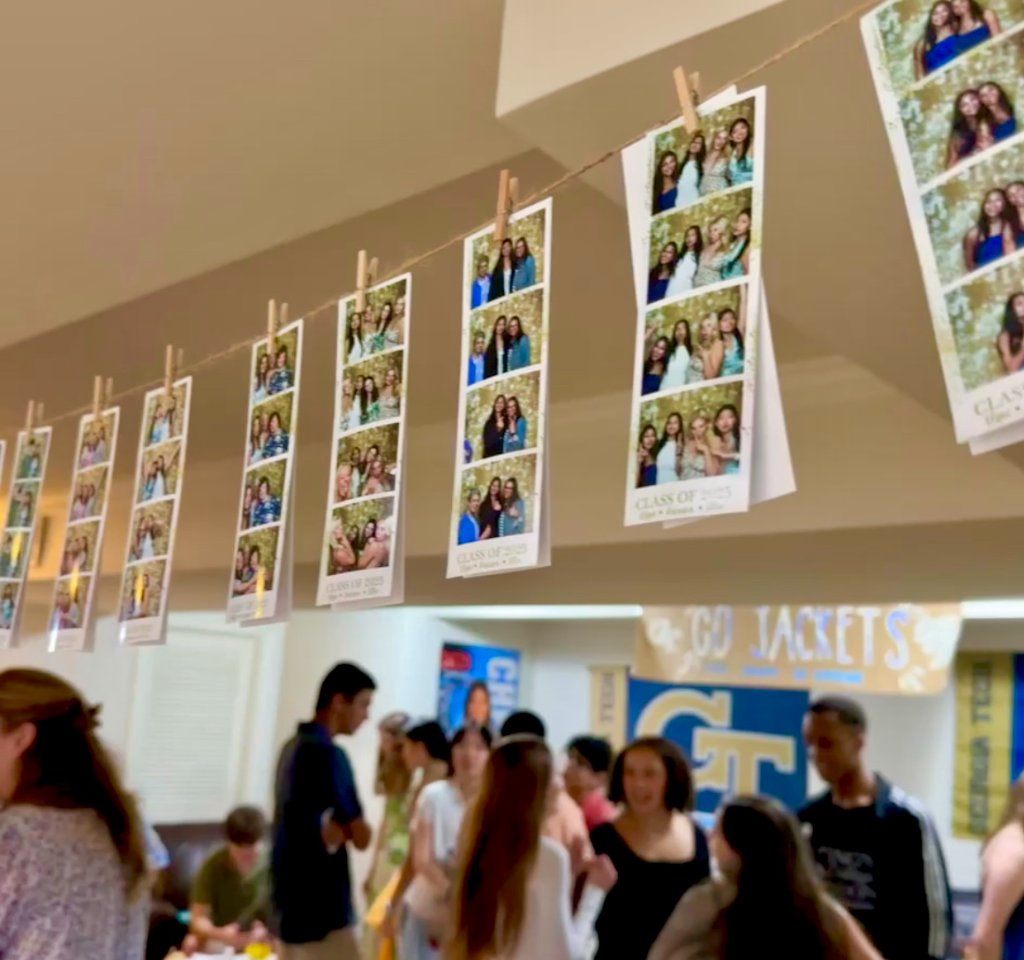 Photo booth prints at a graduation party in Sandy Springs GA