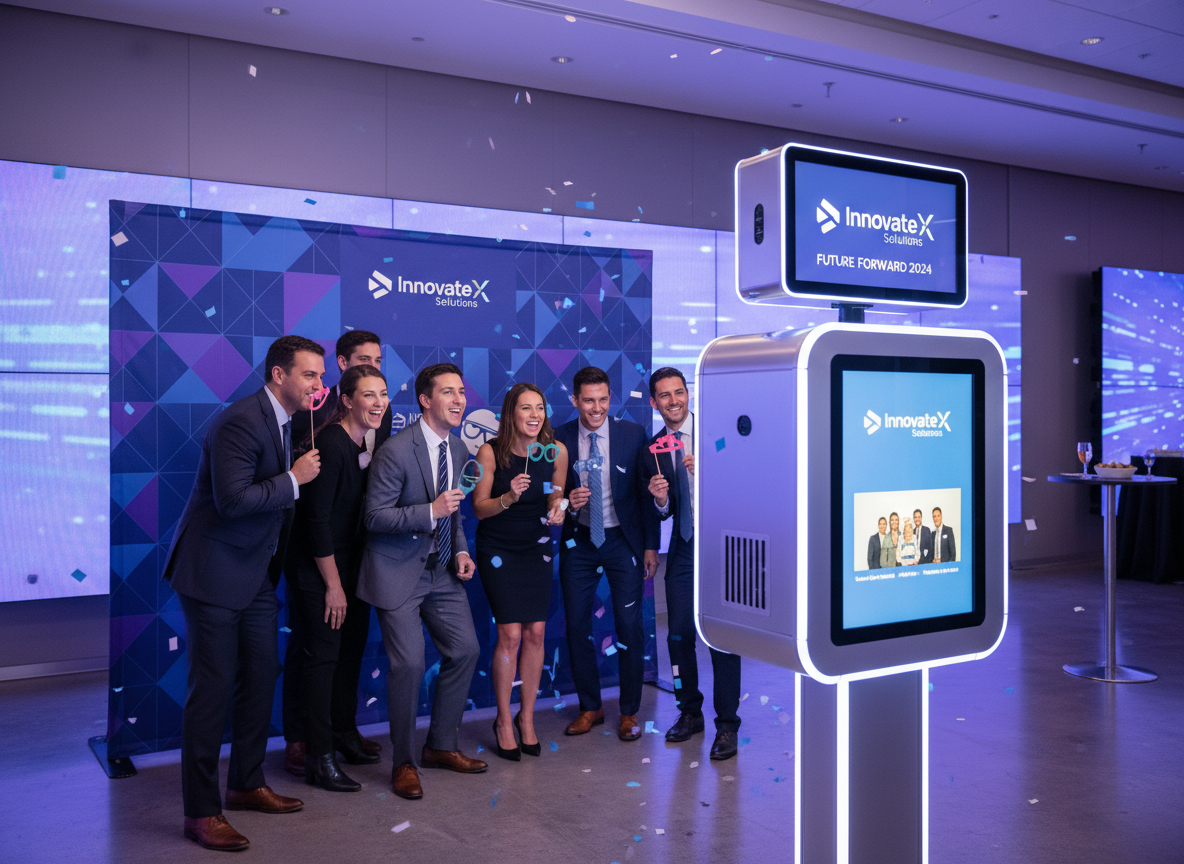 Corporate photo booth rental in Midtown Atlanta GA at a brand activation event