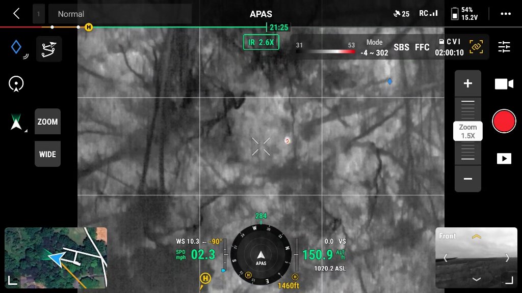 Thermal imaging drone locating a lost pet