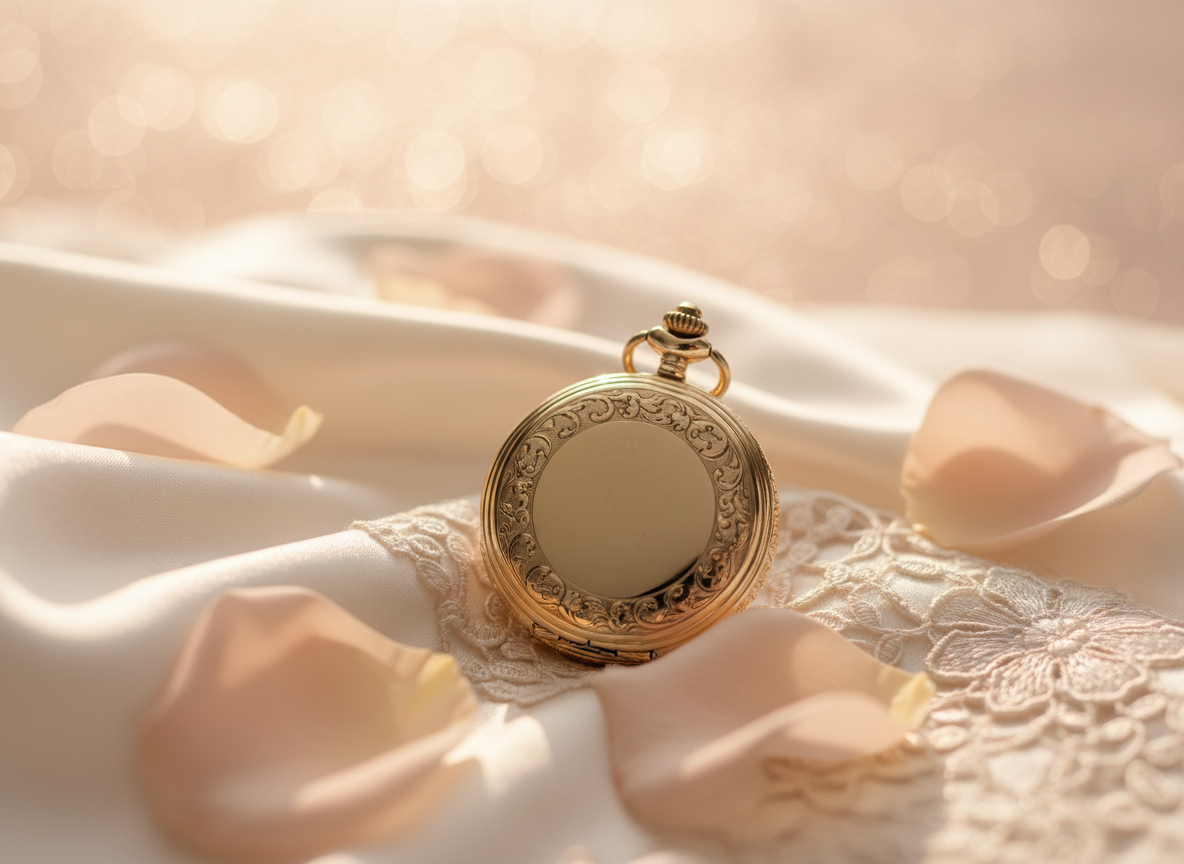 Vintage gold watch detail