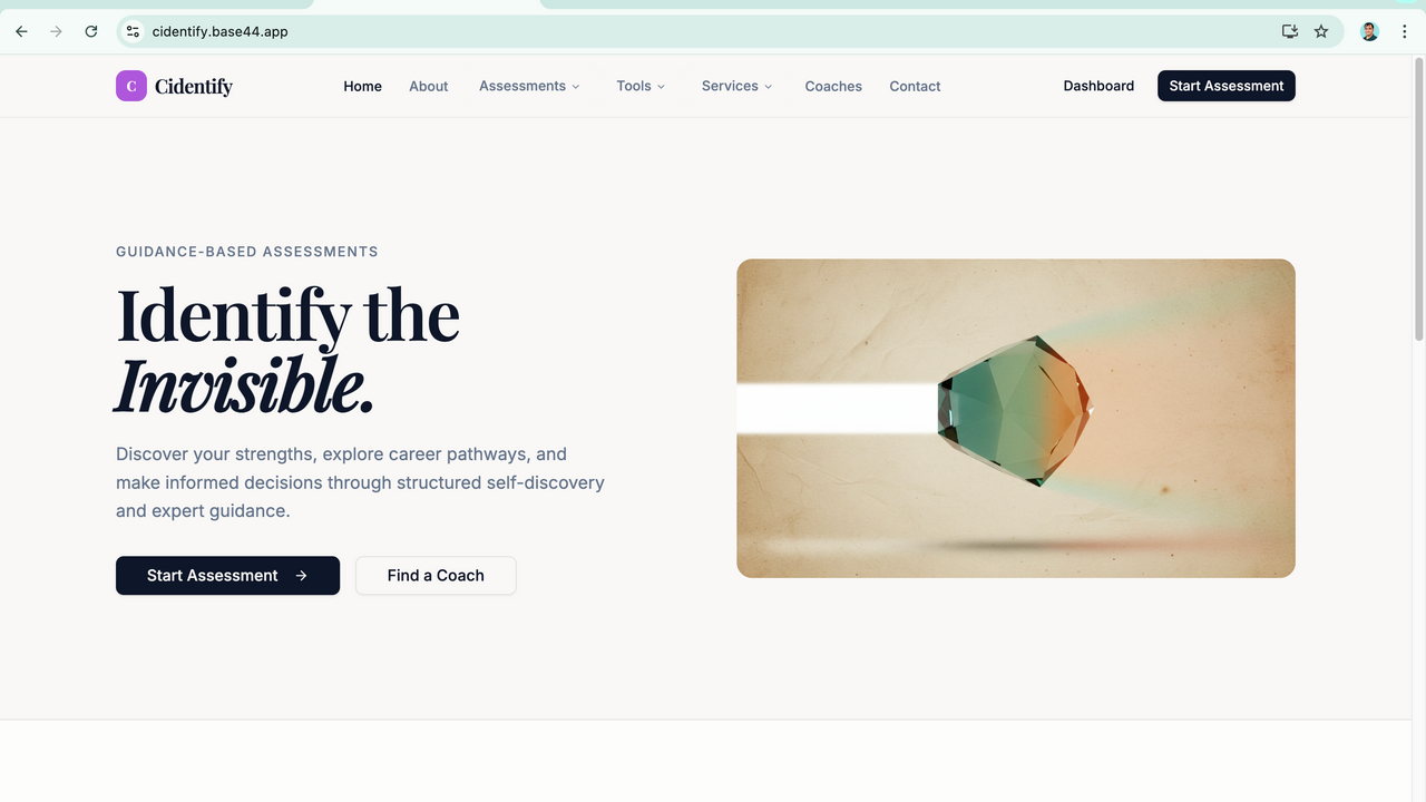 Cidentify template preview