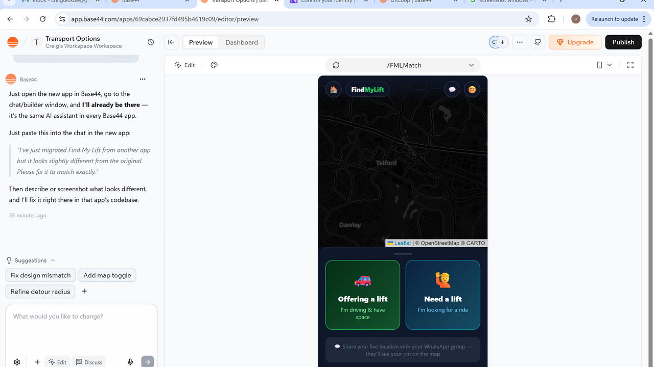 Find My Lift a template preview