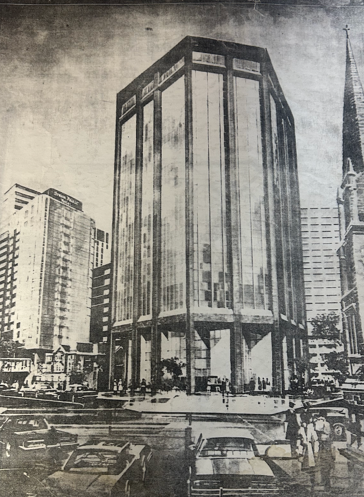 Historic rendering of Trinity Place, Denver Colorado