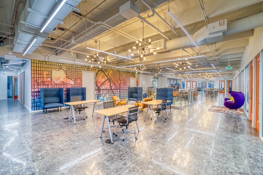 Suites — Coworking Open Floor with Mural