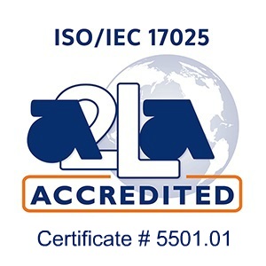 A2LA Accredited ISO/IEC 17025 Certificate 5501.01