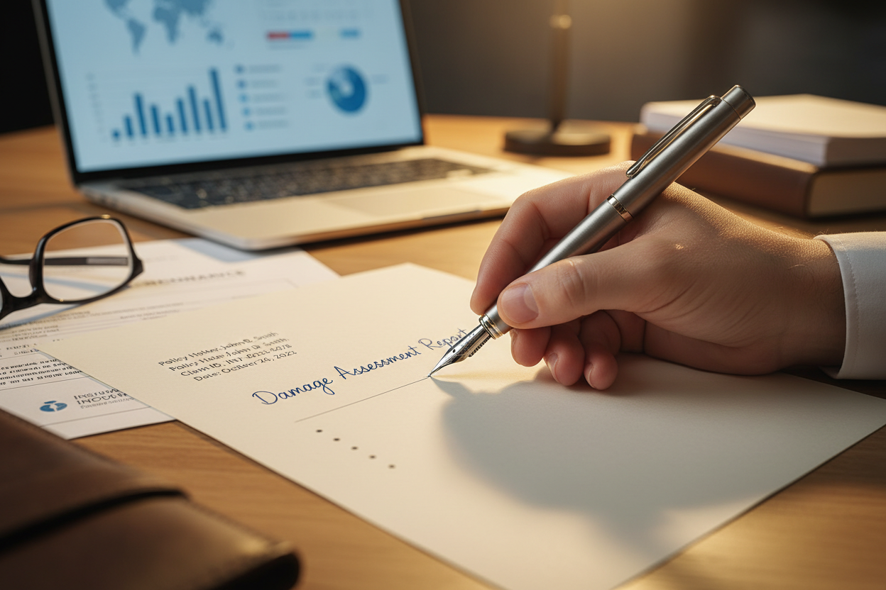 Professioneel schaderapport wordt opgesteld