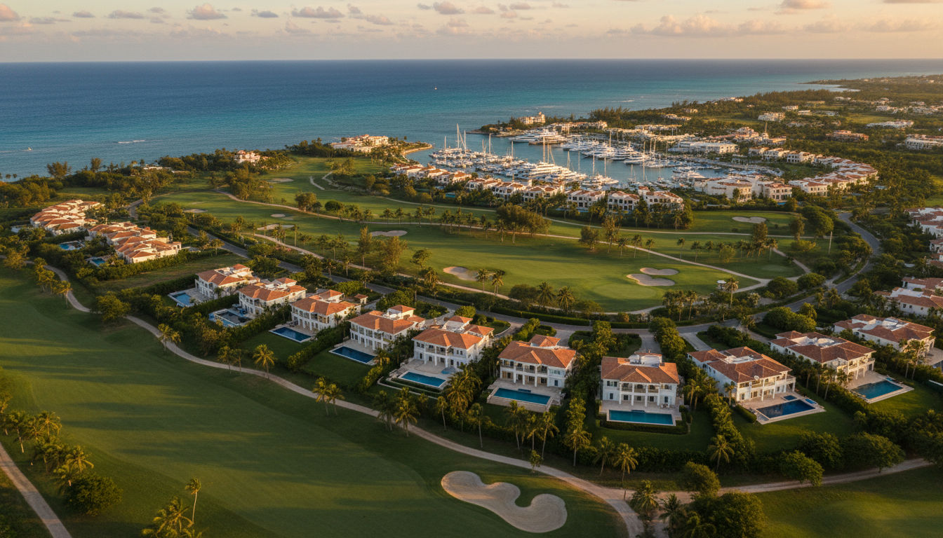 Aerial view of Casa de Campo luxury real estate community