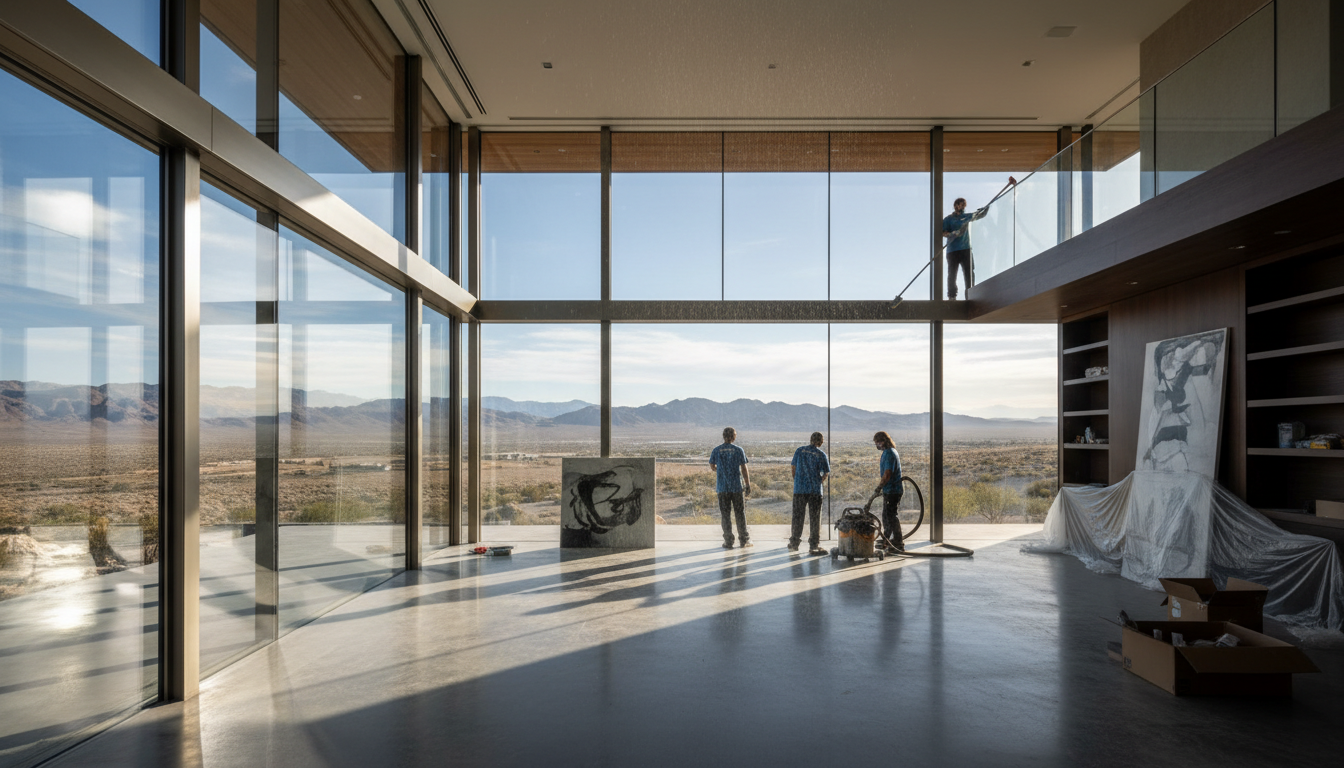 Post-construction deep cleaning service
