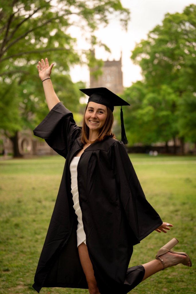Chloe at Duke graduation