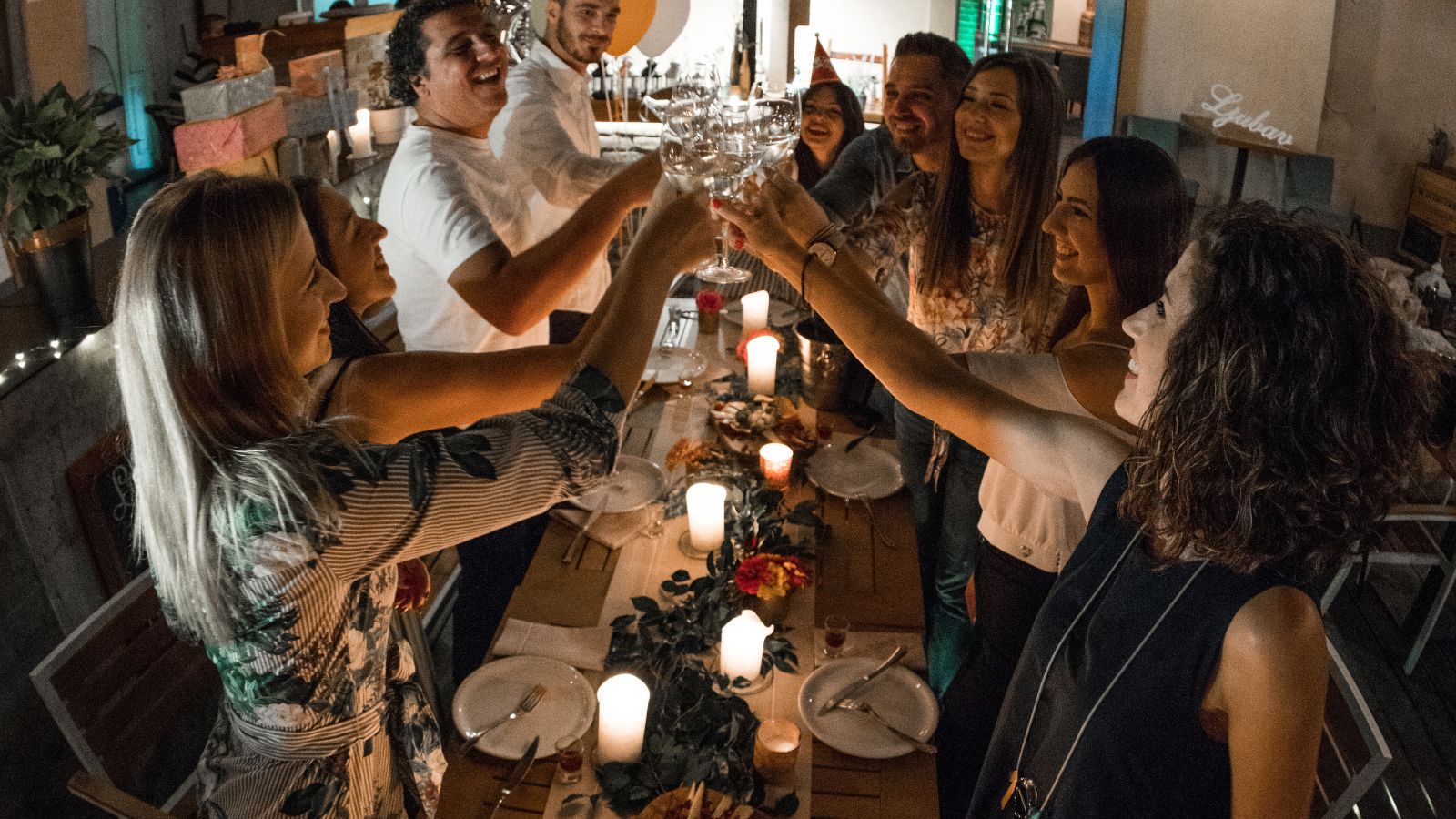 Birthday dinner party. Real photograph by freemixer / Getty Images Signature, sourced through Canva. Illustrative stock photo; not a photograph of the venues or services reviewed.