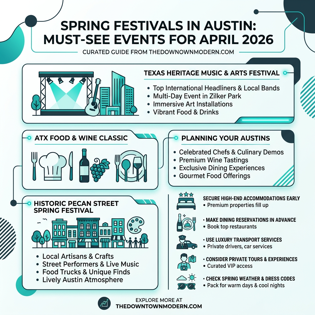 Infographic: Spring Festivals in Austin: Must-See Events for April 2026