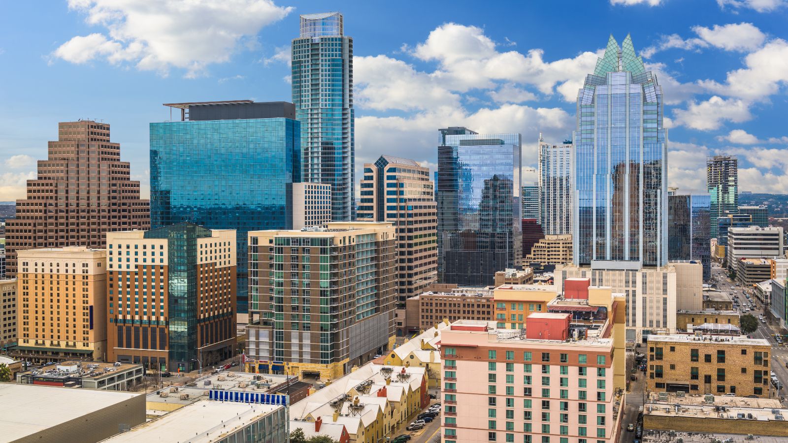 Austin, Texas, USA skyline. Real photograph by Sean Pavone / Getty Images, sourced through Canva.