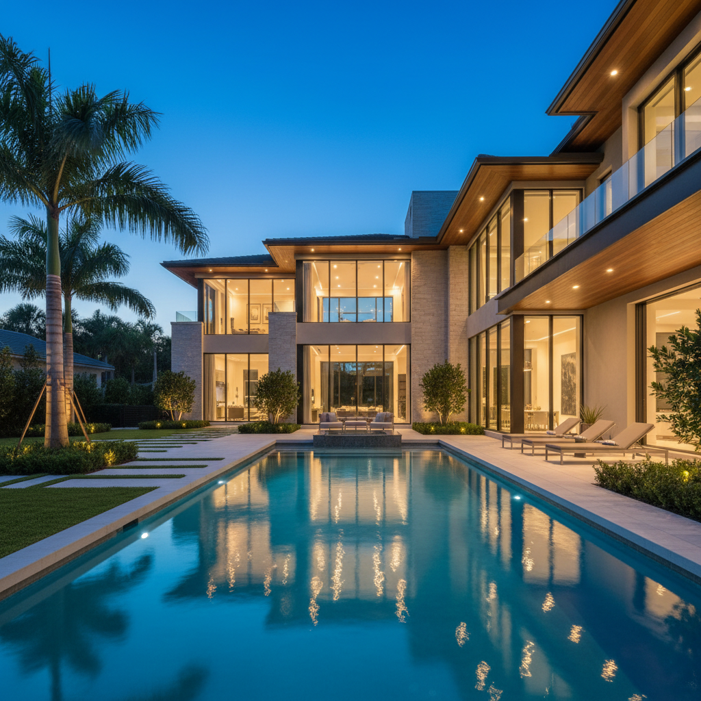 Twilight real estate photography
