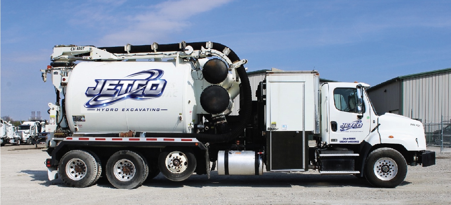 Jetco Hydro Excavating branded truck