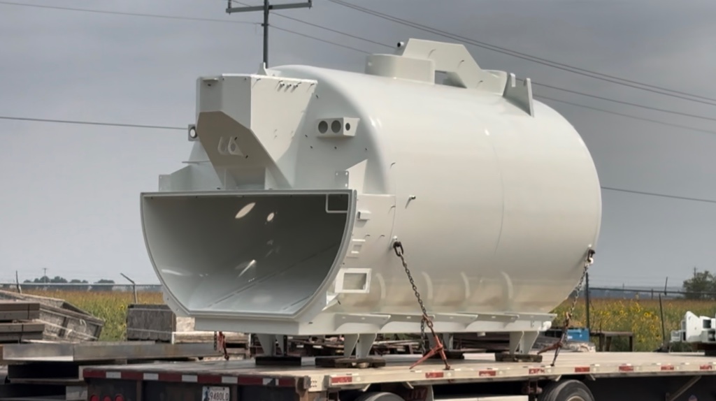 Painted tank with primer coat