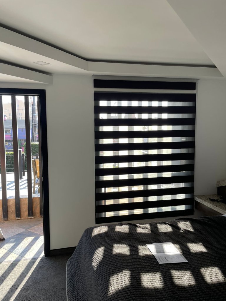 Sheer Elegance / Zebra Shades installation 1