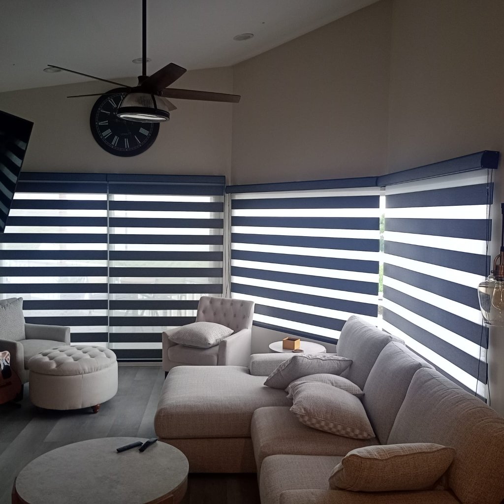Sheer Elegance / Zebra Shades installation 3