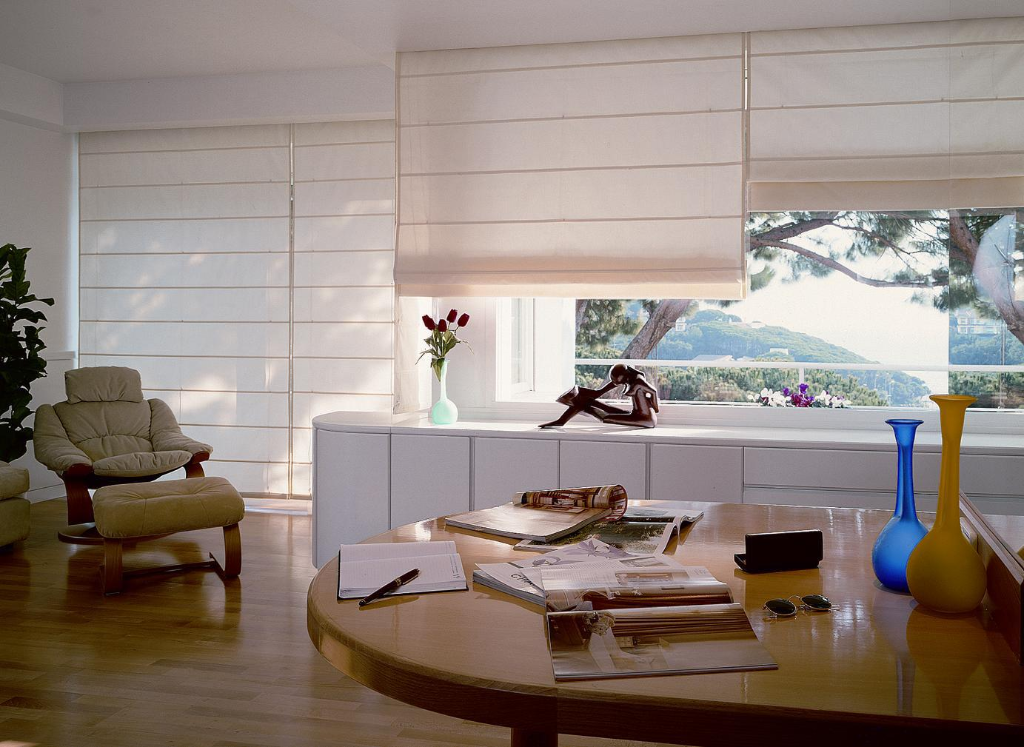 Roman Shades installation 3