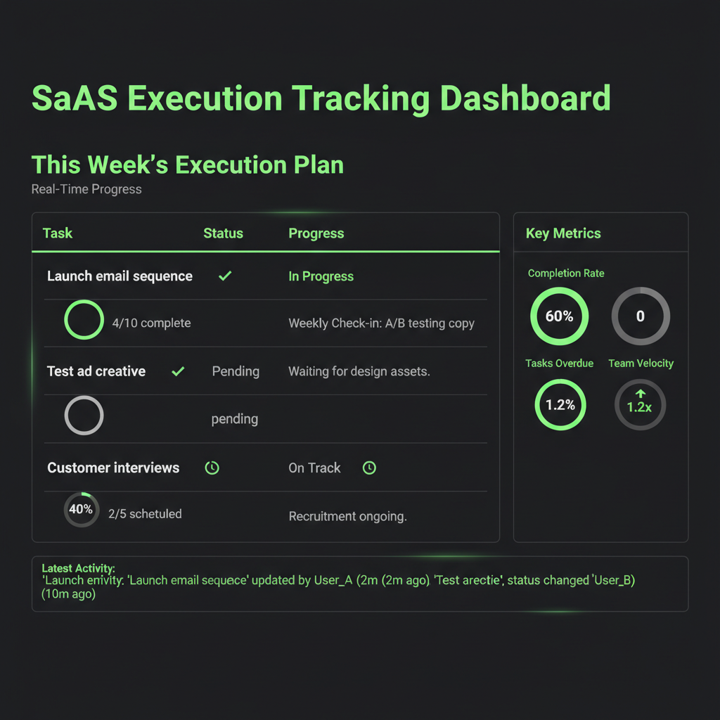 Execution dashboard