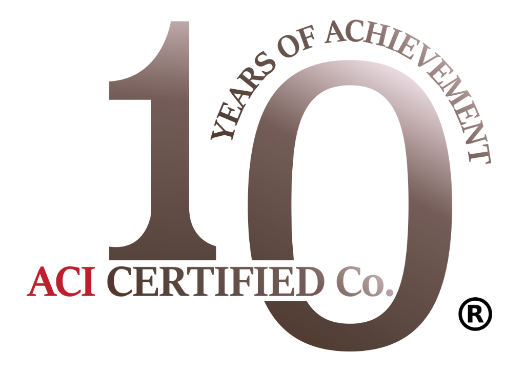 ACI 10 Years of Achievement Certified