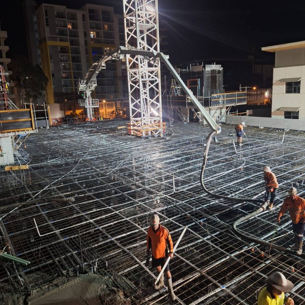 Night Pour — High-Rise Construction