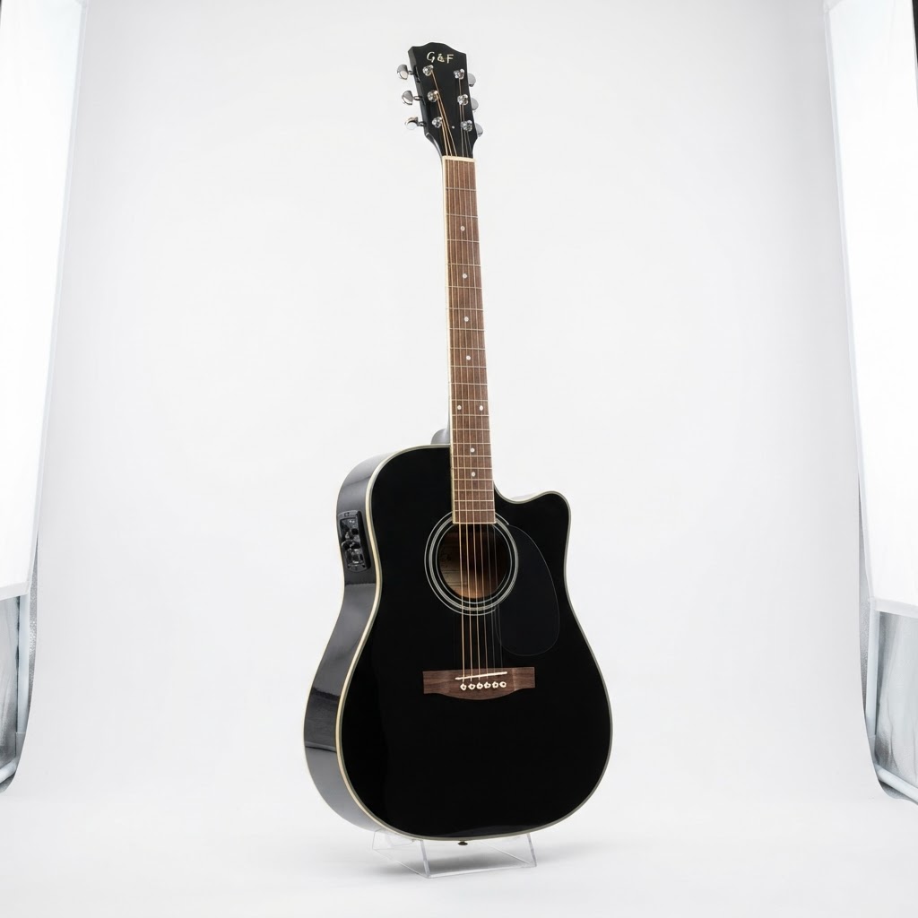 GF-1D CEQ BK - VIOLAO FOLK CUTAWAY ELETROACUSTICO COR BLACK