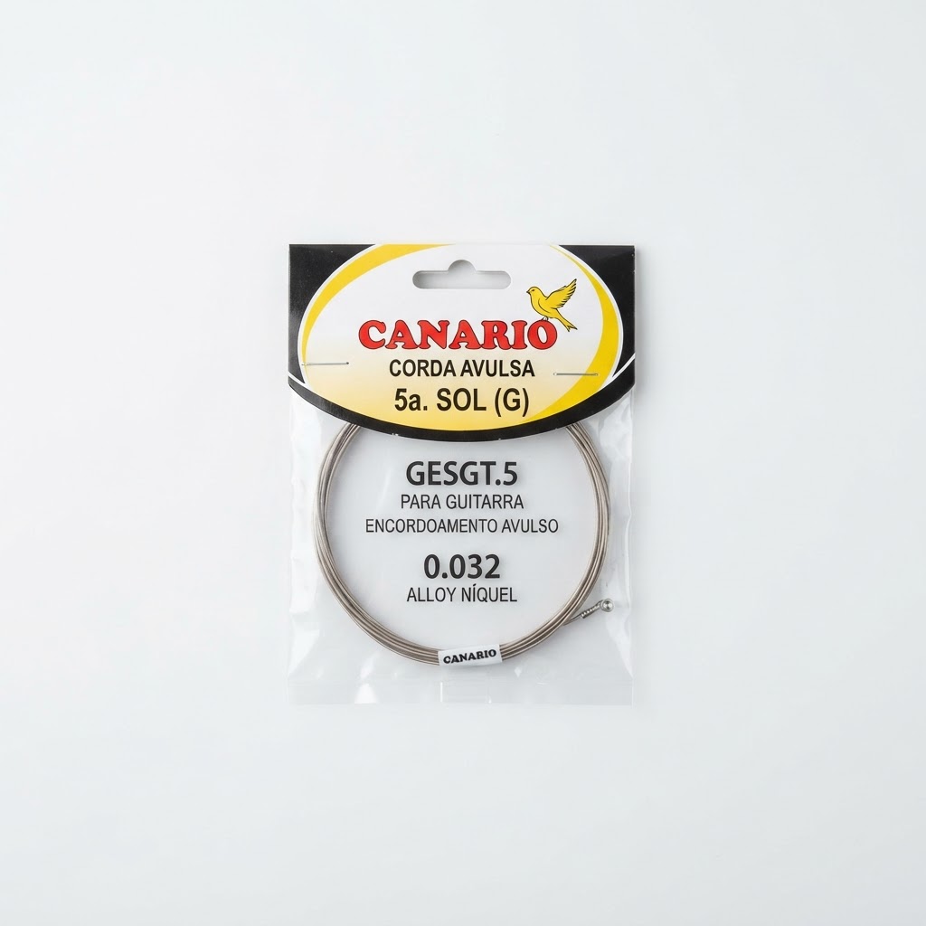 GESGT.5 - 5a.CORDA AVULSA CANARIO P/GUITARRA 0.032